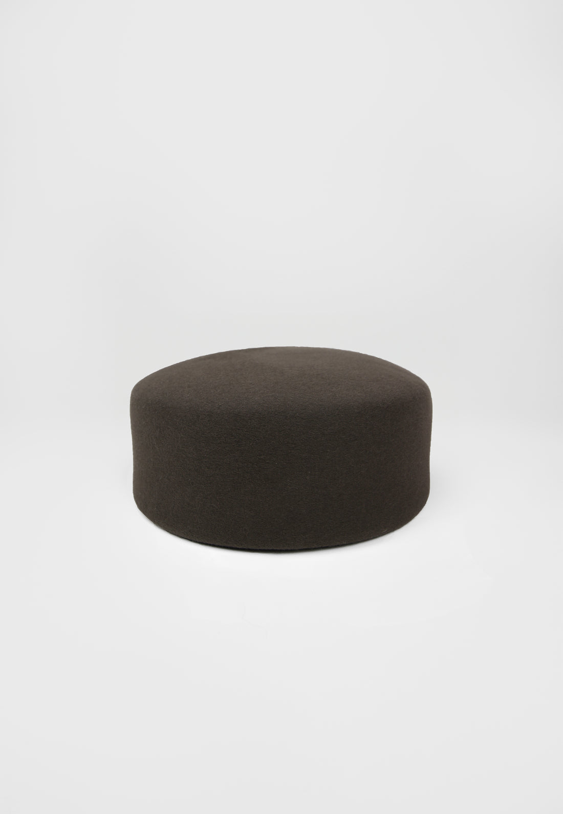 Oriana Pillbox Hat Wool Dark Brown by Fae Nuit Studio