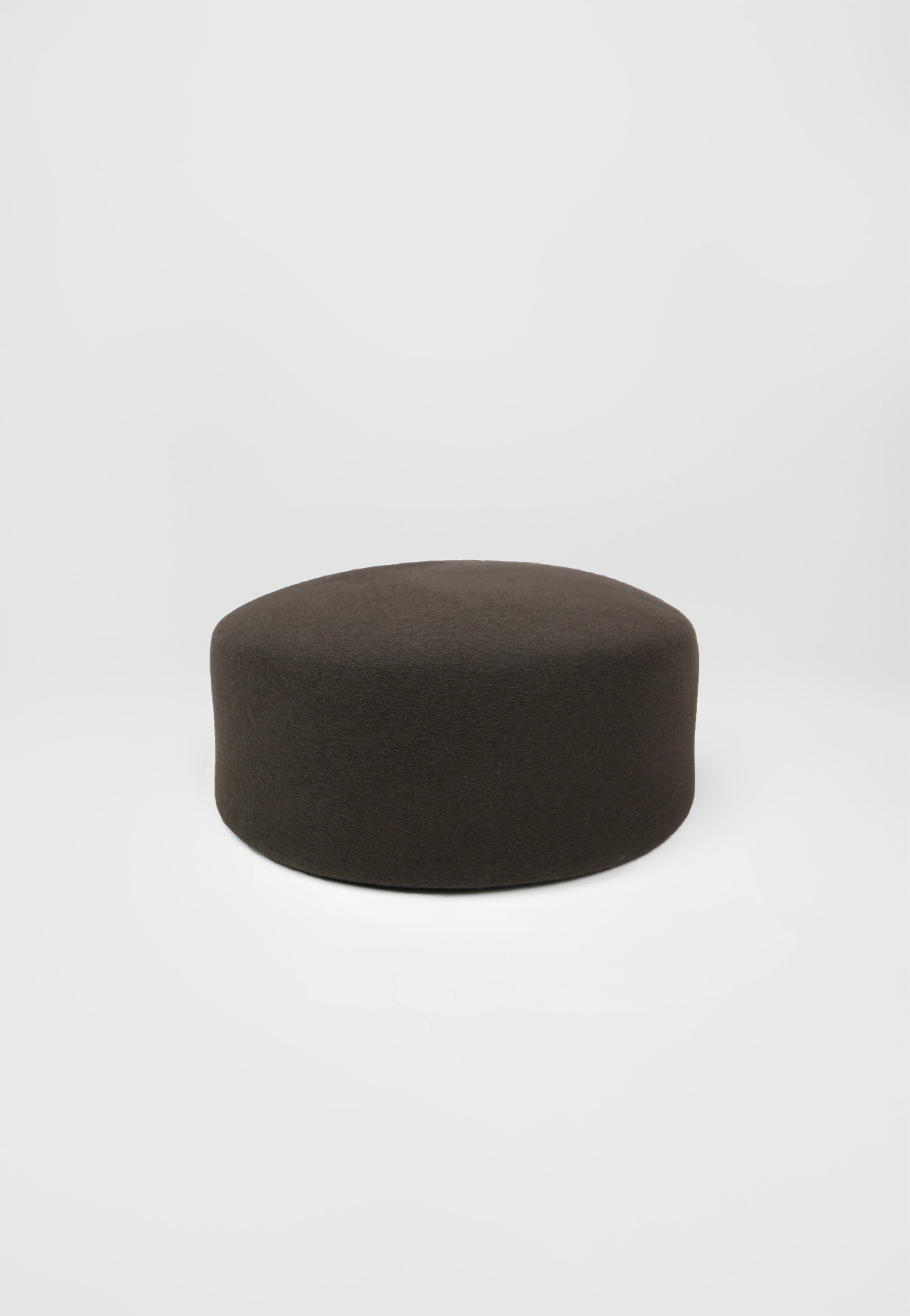Oriana Pillbox Hat Wool Dark Brown by Fae Nuit Studio