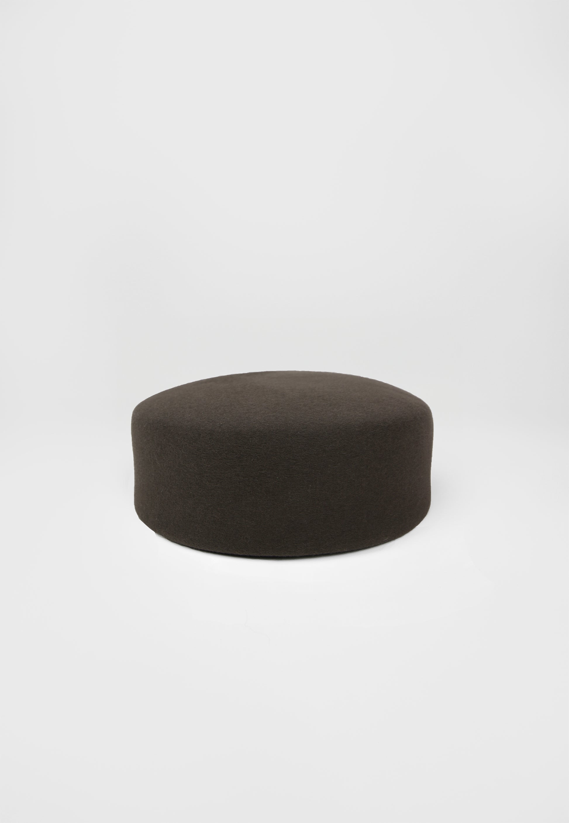 Oriana Pillbox Hat Wool Dark Brown by Fae Nuit Studio