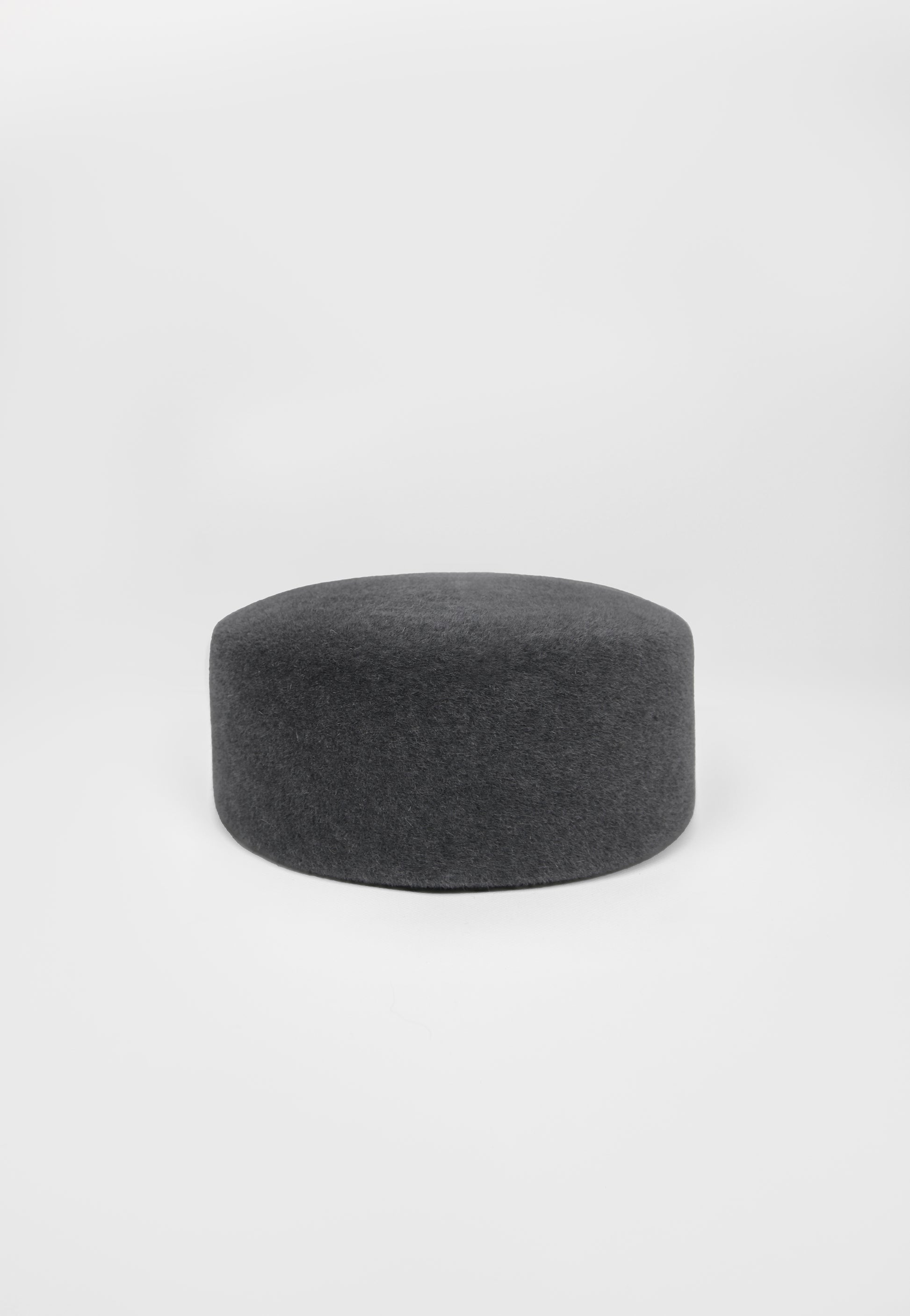 Oriana Pillbox Hat Wool Grey by Fae Nuit Studio