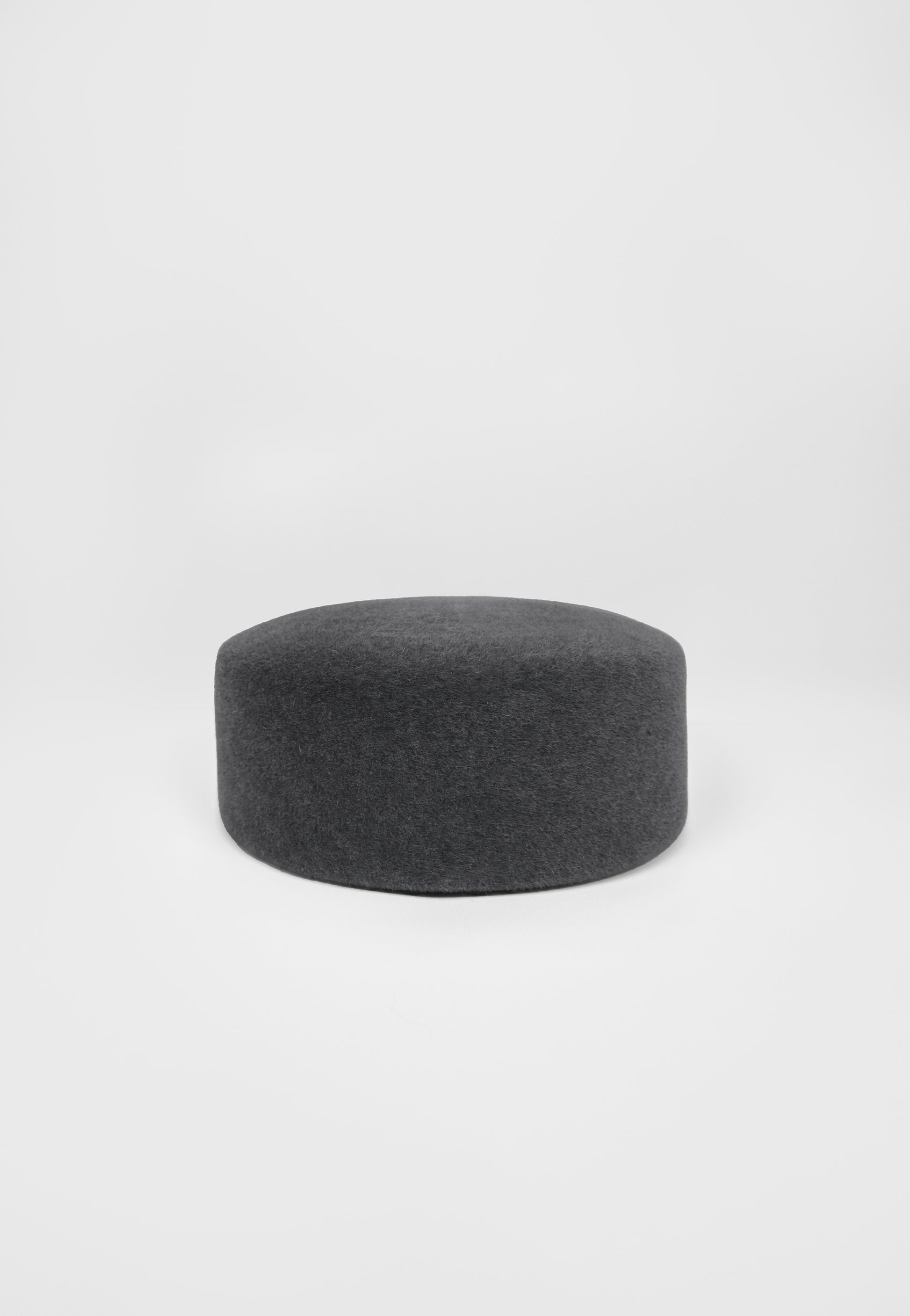 Oriana Pillbox Hat Wool Grey by Fae Nuit Studio