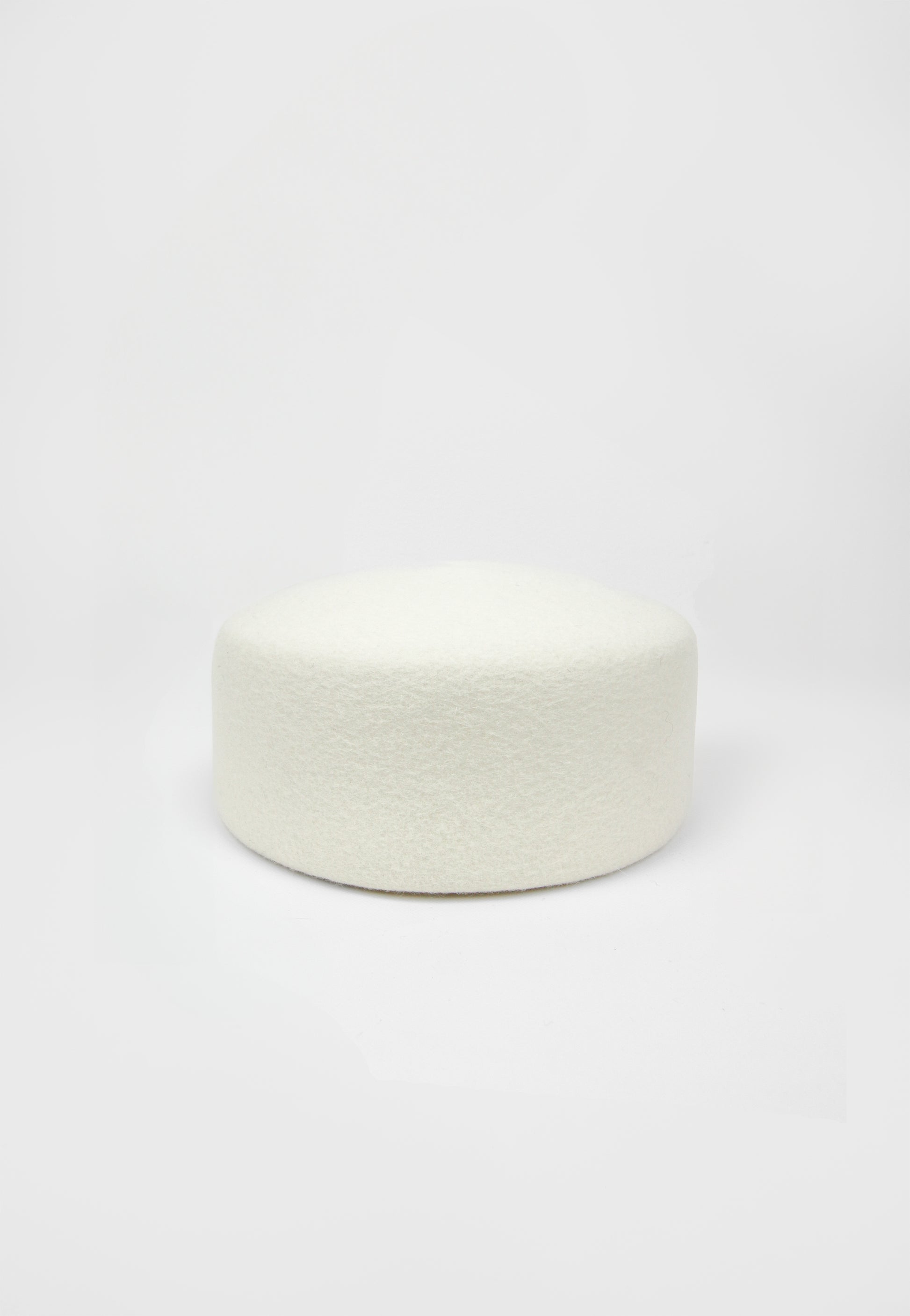Oriana Pillbox Hat Wool Milk by Fae Nuit Studio