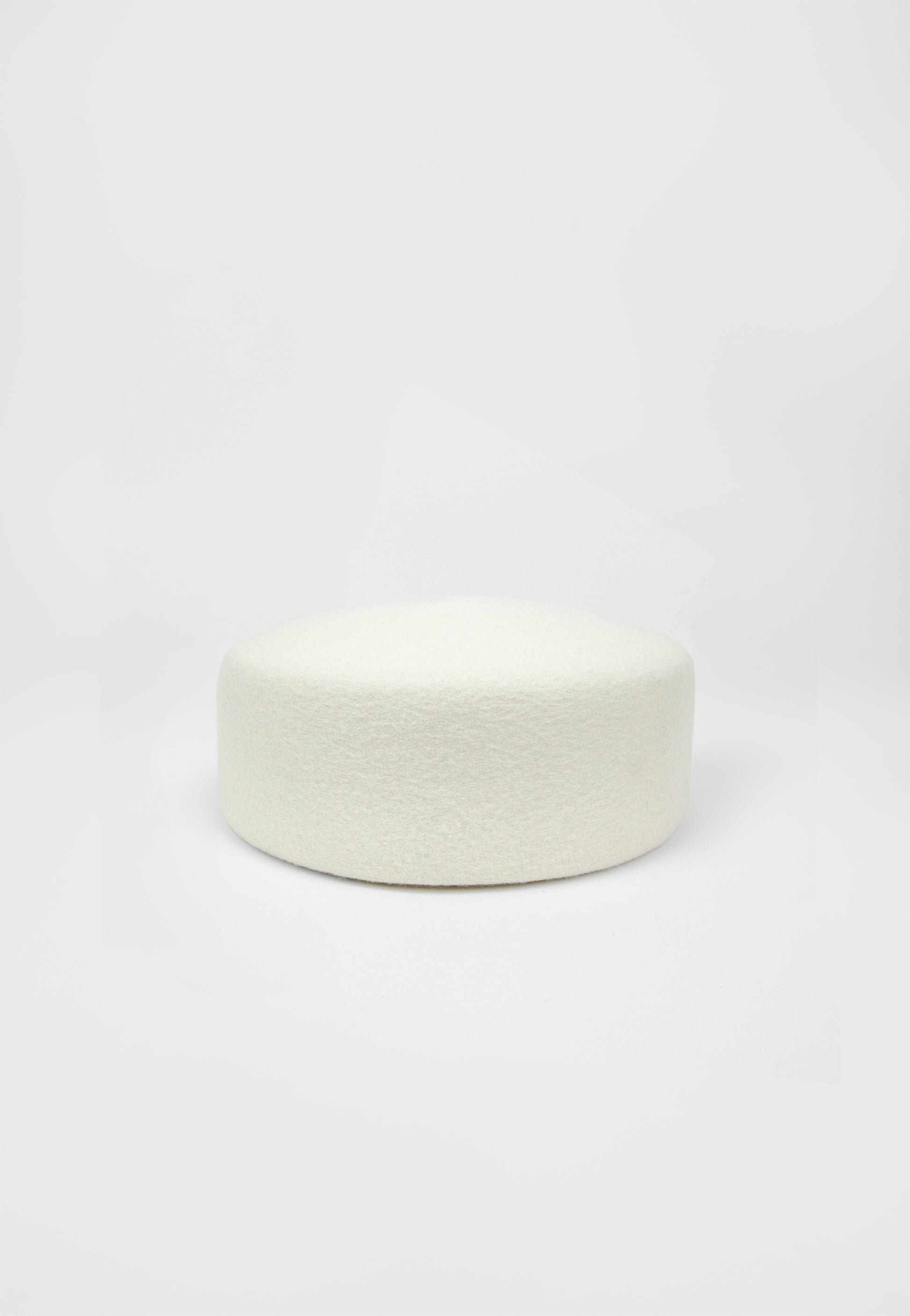 Oriana Pillbox Hat Wool Milk by Fae Nuit Studio